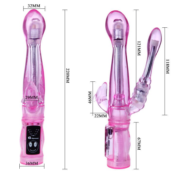 VIBRATORE FLESSIBILE CON STIMOLATORE ANALE