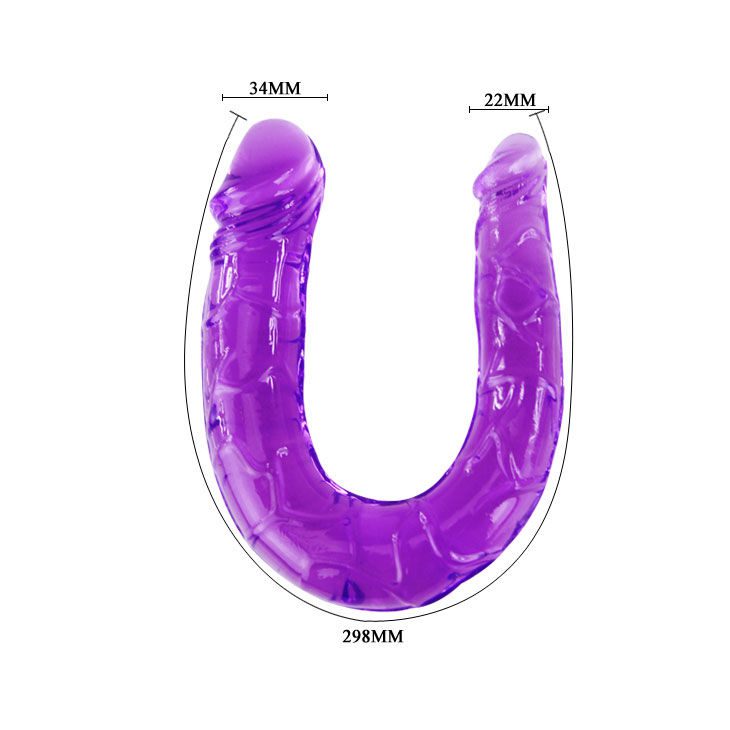 DILDO DOBLE EN GELATINA FLESSIBILE LILLA