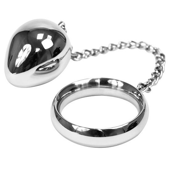 COCK RING IN METALLO 40MM + CATENA