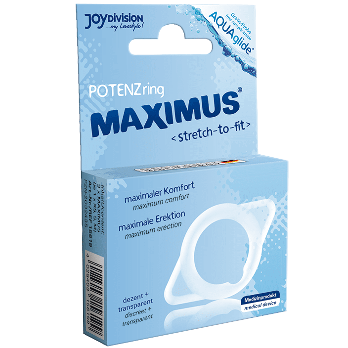 SET 3 ANELLI FALLICI MAXIMUS TAGLIA XS + S + M