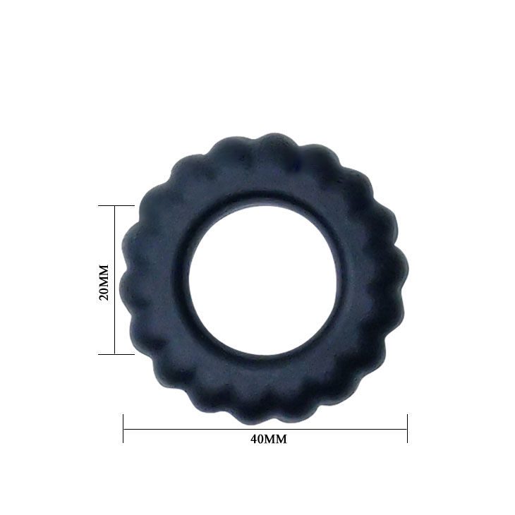 ANELLO FALLICO BAILE TITAN - NERO - 2CM DIAM.
