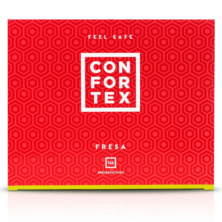 PRESERVATIVO FRAGOLA CONFORTEX 144 UNITÀ