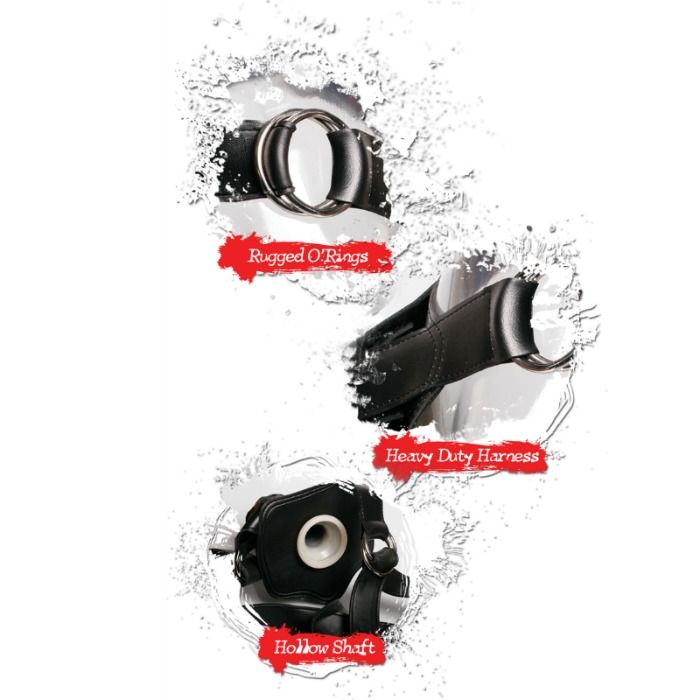 IMBRACATURA CON DILDO 25,5 CM FETISH FANTASY EXTREME HOLLOW STRAP-ON NERO