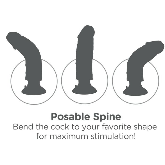 KING COCK 20,32 CM VIBRANTE PENE COLOR CARNE
