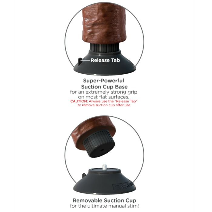 DILDO VIBRATORE KING COCK 20.32 CM MARRON