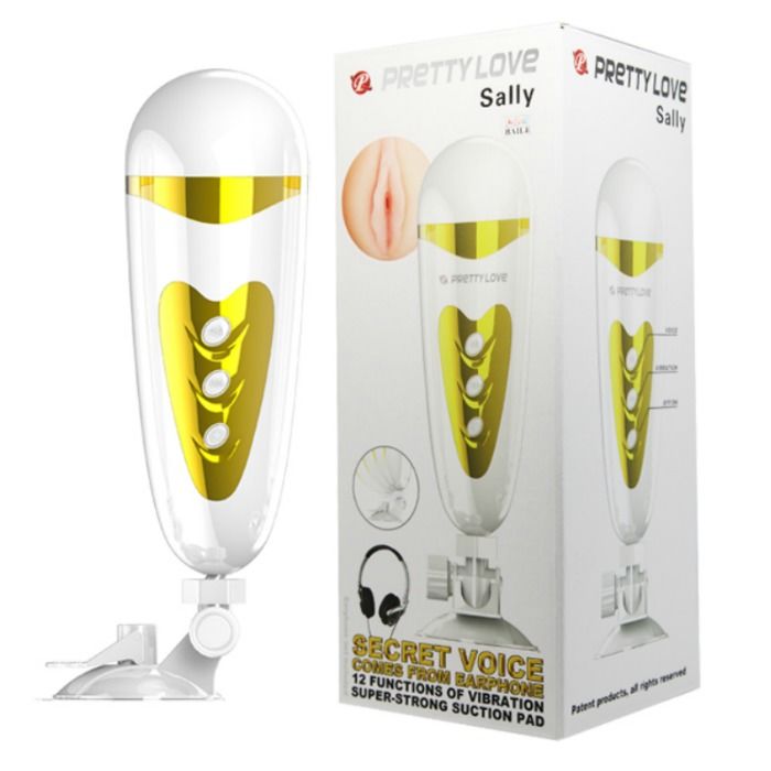 MASTURBATORE MASCHILE CON VIBRAZIONE E SUONO - SALLY PRETTY LOVE