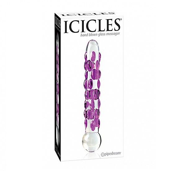 MASSAGGIATORE IN VETRO SOFFIATO A MANO - ICICLES NUMERO 07