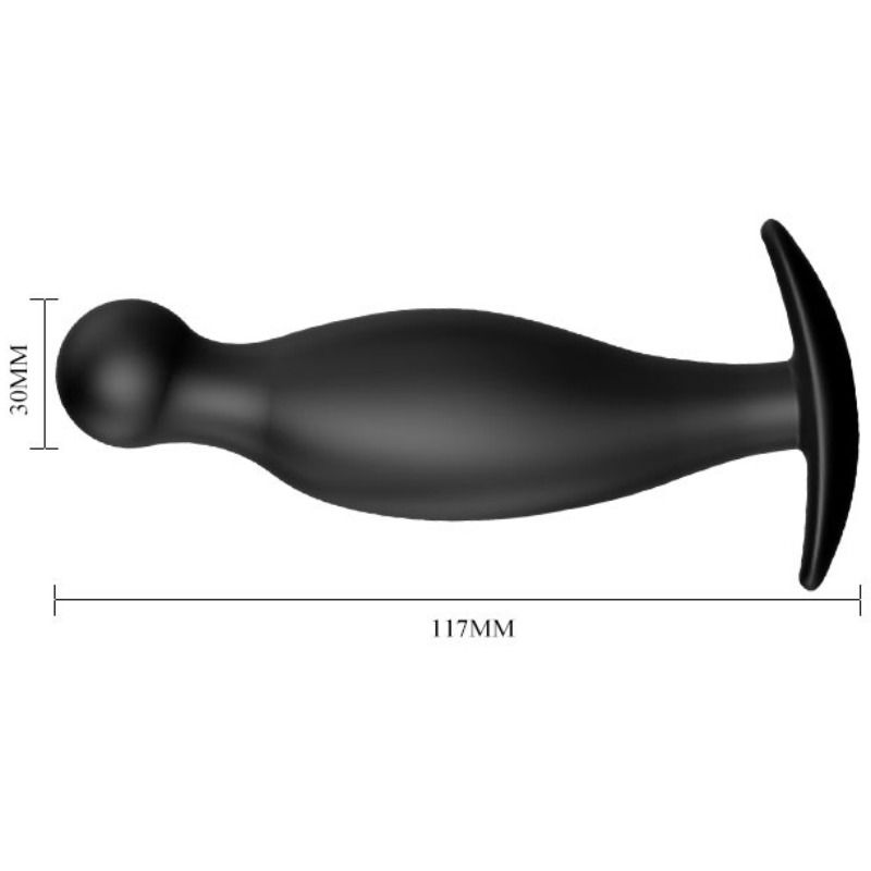 PLUG ANALE IN SILICONE PRETTY LOVE - 11.7 CM NERO