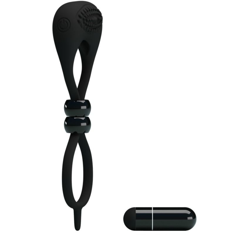DOPPIO ANELLO PER PENE E TESTICOLI CON VIBRATORE PRETTY LOVE