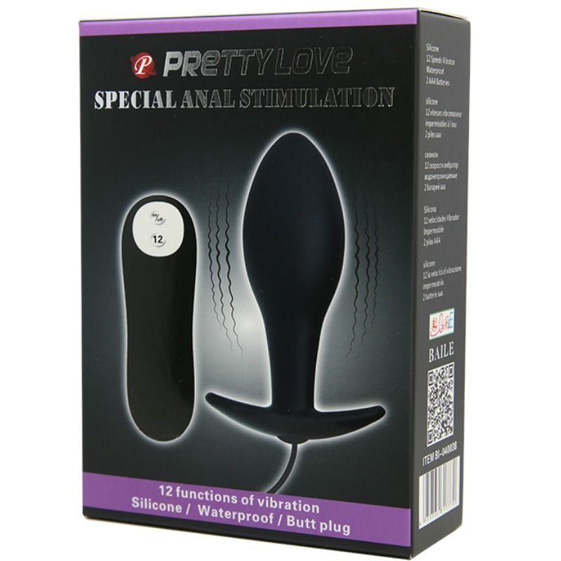 PLUG ANALE CON TELECOMANDO IN SILICONE-NERO