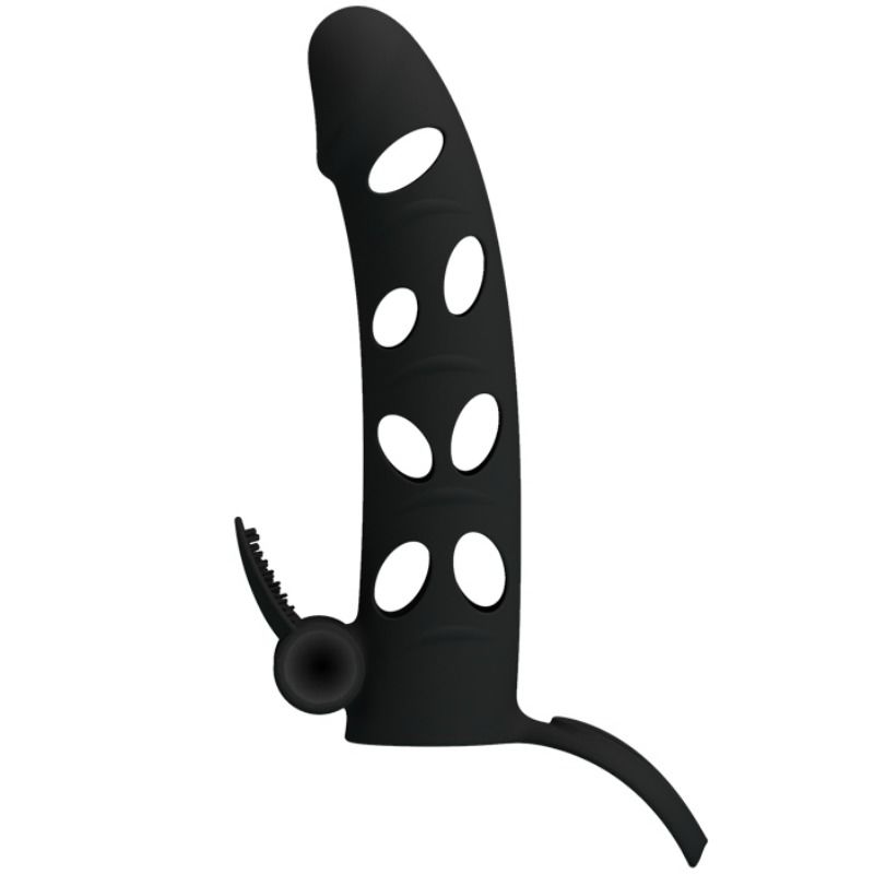 MANICOTTO VIBRANTE PER STIMOLARE PENE E CLITORIDE PRETTY LOVE IN SILICONE - 15.2 CM