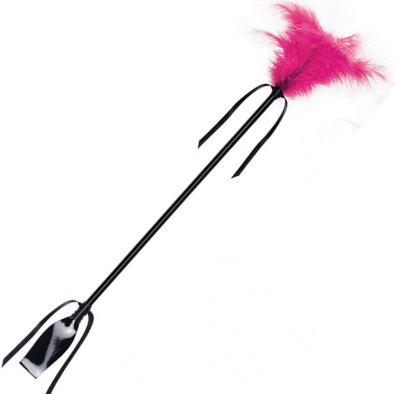 SECRETPLAY FUSTAPLUMA NERO Y FUCSIA