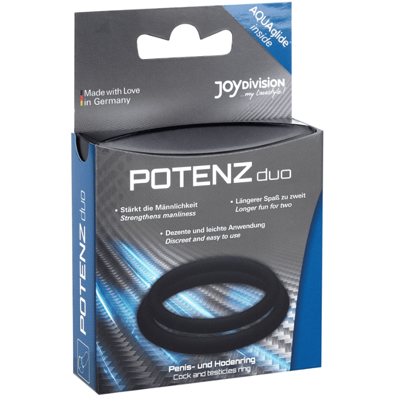 SET 2 ANELLI FALLICI POTENZ DUO - NERO - M