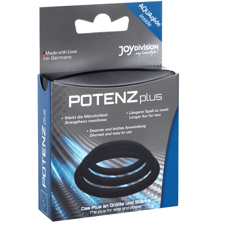 SET 3 ANELLI S-M-L POTENZ PLUS - NERO