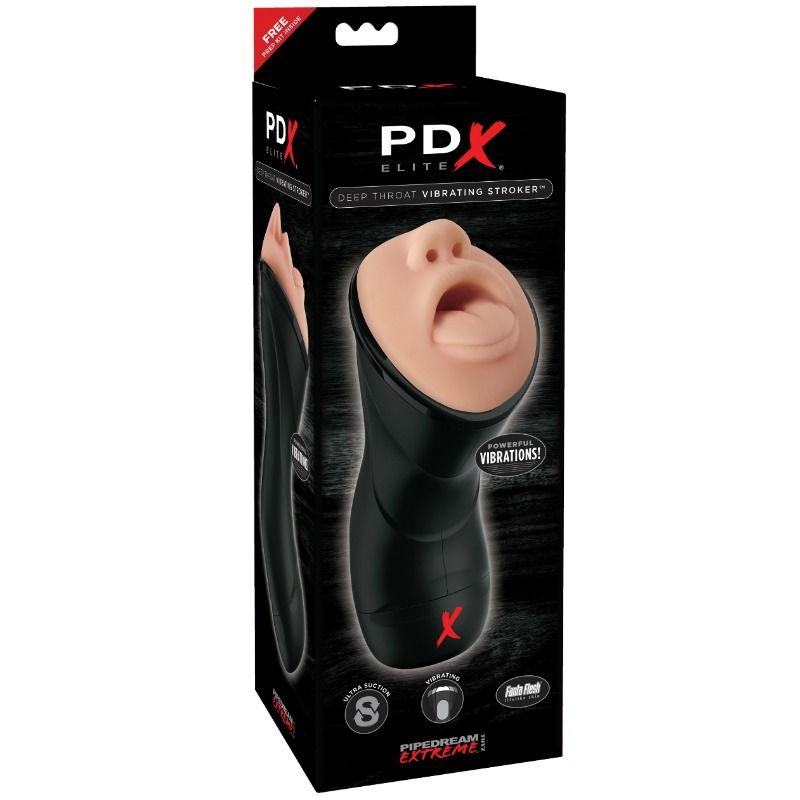 MASTURBATORE VIBRANTE GOLA PROFONDA PDX ELITE STROKER