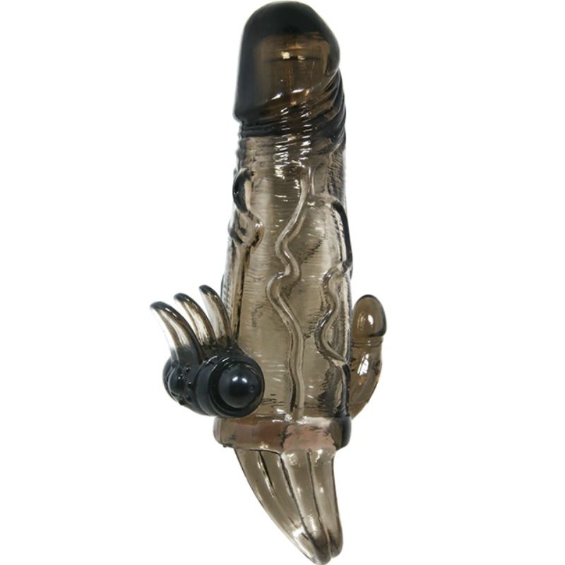BRAVE MAN FUNDA PENE ANALE Y CLITORIS VIBRATORE 16.5 CM NERO