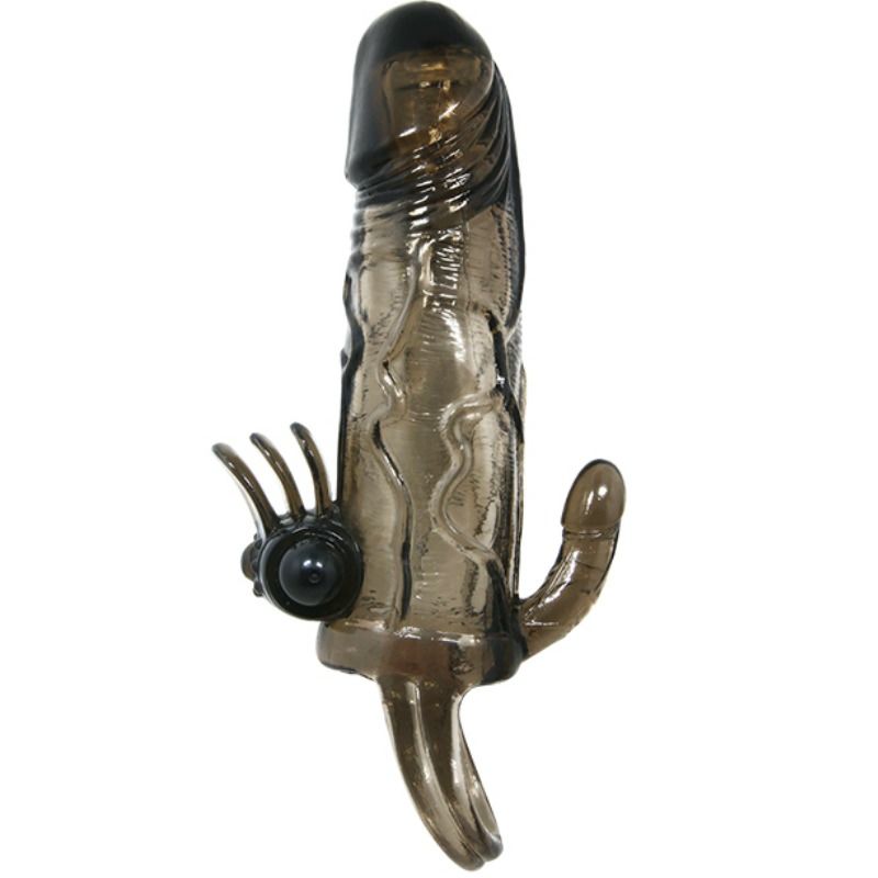 BRAVE MAN FUNDA PENE ANALE Y CLITORIS VIBRATORE 16.5 CM NERO