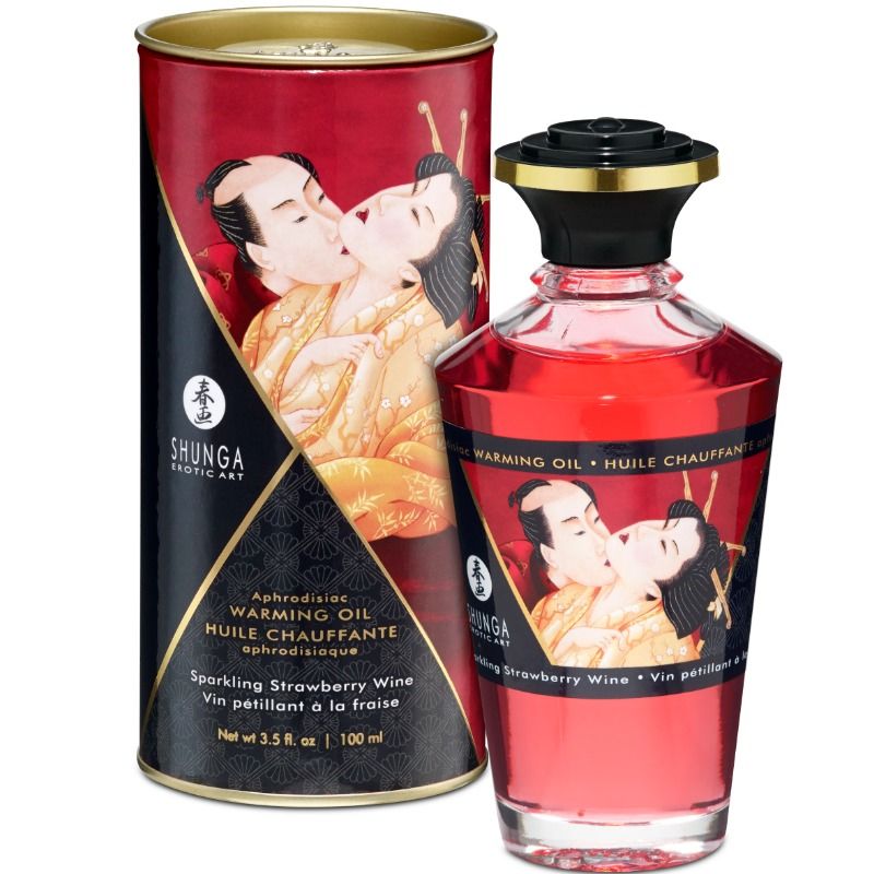 SHUNGA APHRODISIAC WARMING OIL SPUMANTE FRAGOLA VINO 100 ML