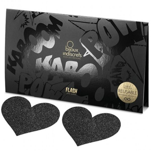 BIJOUX PEZONERAS FLASH CORAZÓN NERO