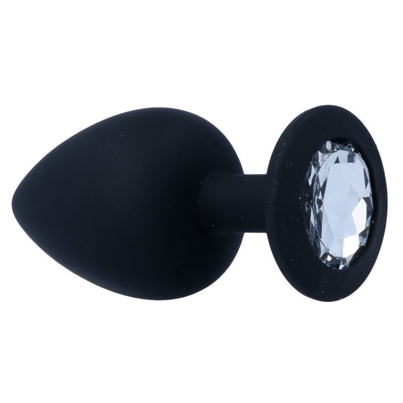 PLUG ANALE-NERO-IN SILICONE