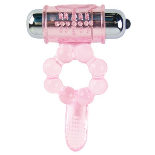 ANELLO IN SILICONE 10 RITMO  LENGUA CON VIBRAZIONE ROSA