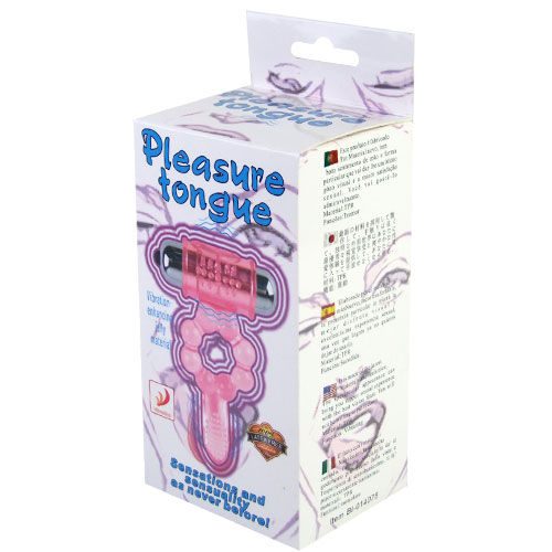 ANELLO IN SILICONE 10 RITMO  LENGUA CON VIBRAZIONE ROSA