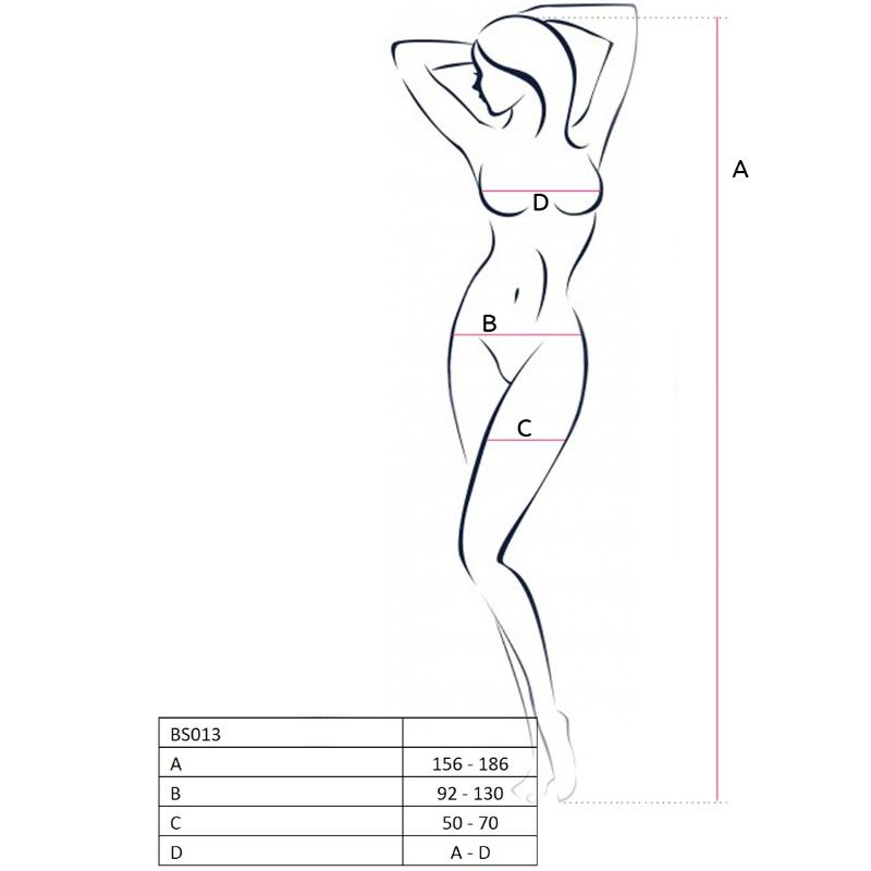 PASSION WOMAN BS013 BODYSTOCKING BIANCO TAGLIA UNICA