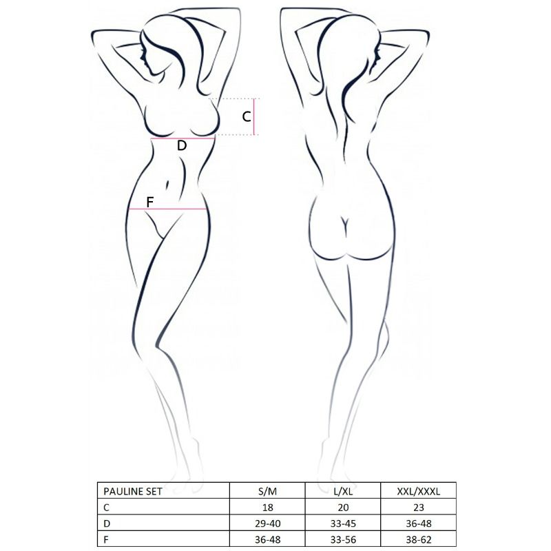 PASSION WOMAN PAULINE SET 3 PIEZAS TAGLIA S/M