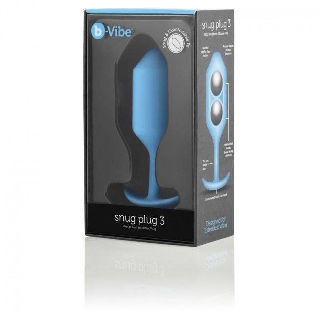 PLUG ANALE B-VIBE SNUG PLUG ANALE 3 - AZZURRO CIELO