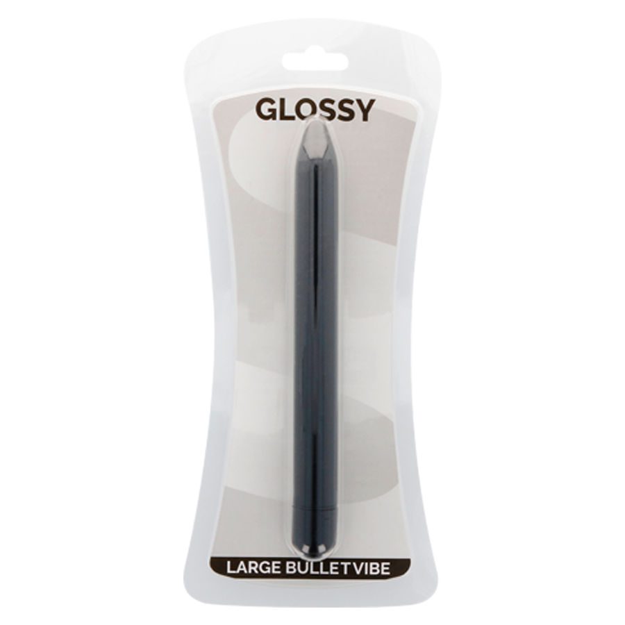 GLOSSY SLIM VIBRATORE NERO