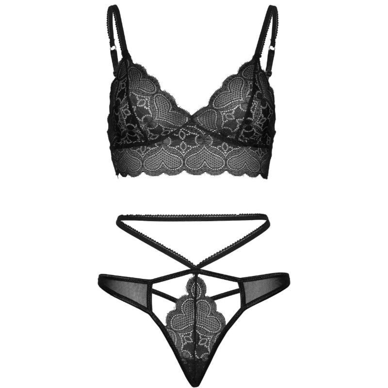 LEG AVENUE SET 2 PEZZI CON DOPPIO TIRANTA PERIZOMA S / M