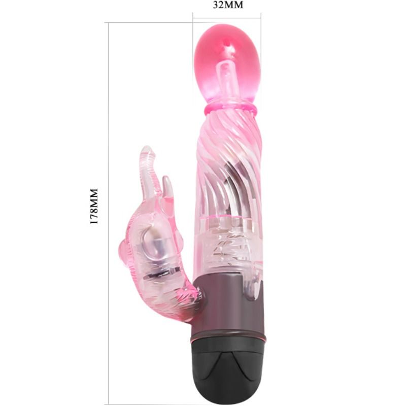 VIBRATORE POTENTE 10 MODALITA CON RABBIT ROSA