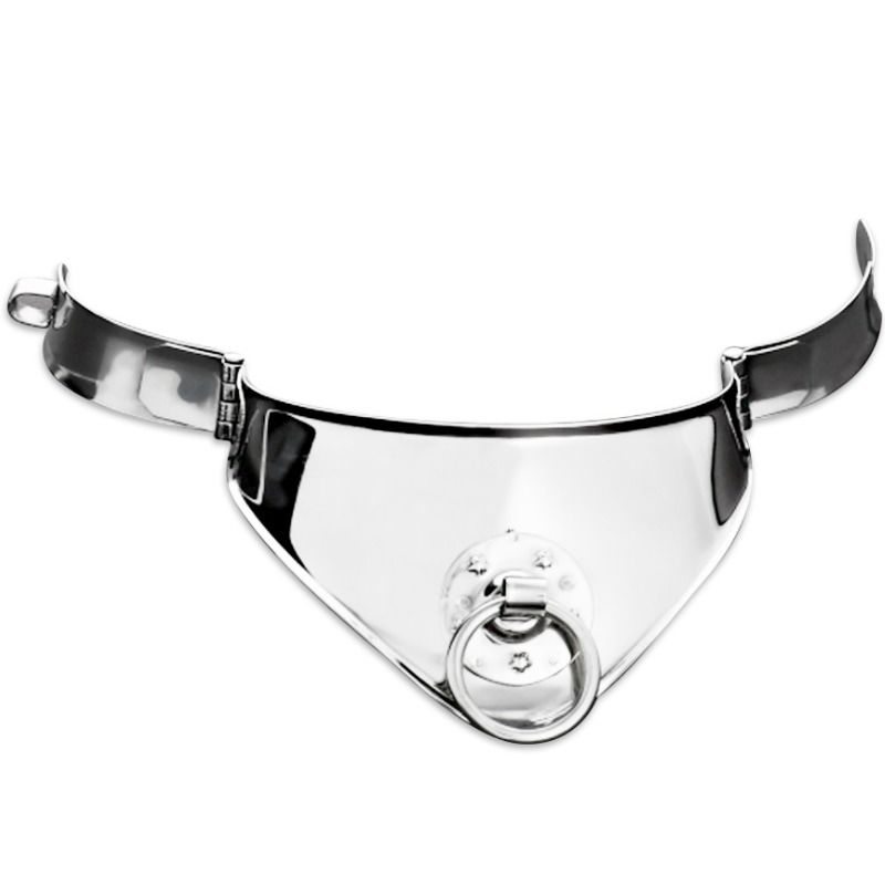 COLLARE ACCIAIO INOX CON ANELLO E SERRATURA 12,5 CM