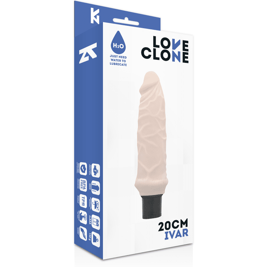 VIBRATORE AUTOLUBRIVAGINANTE LOVECLONE IVAR 20CM
