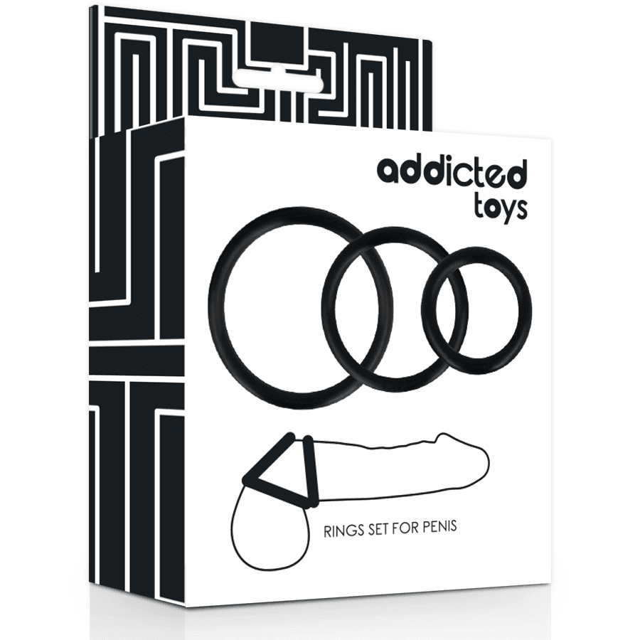 SET ANELLI PENE ADDICTED TOYS - NERO