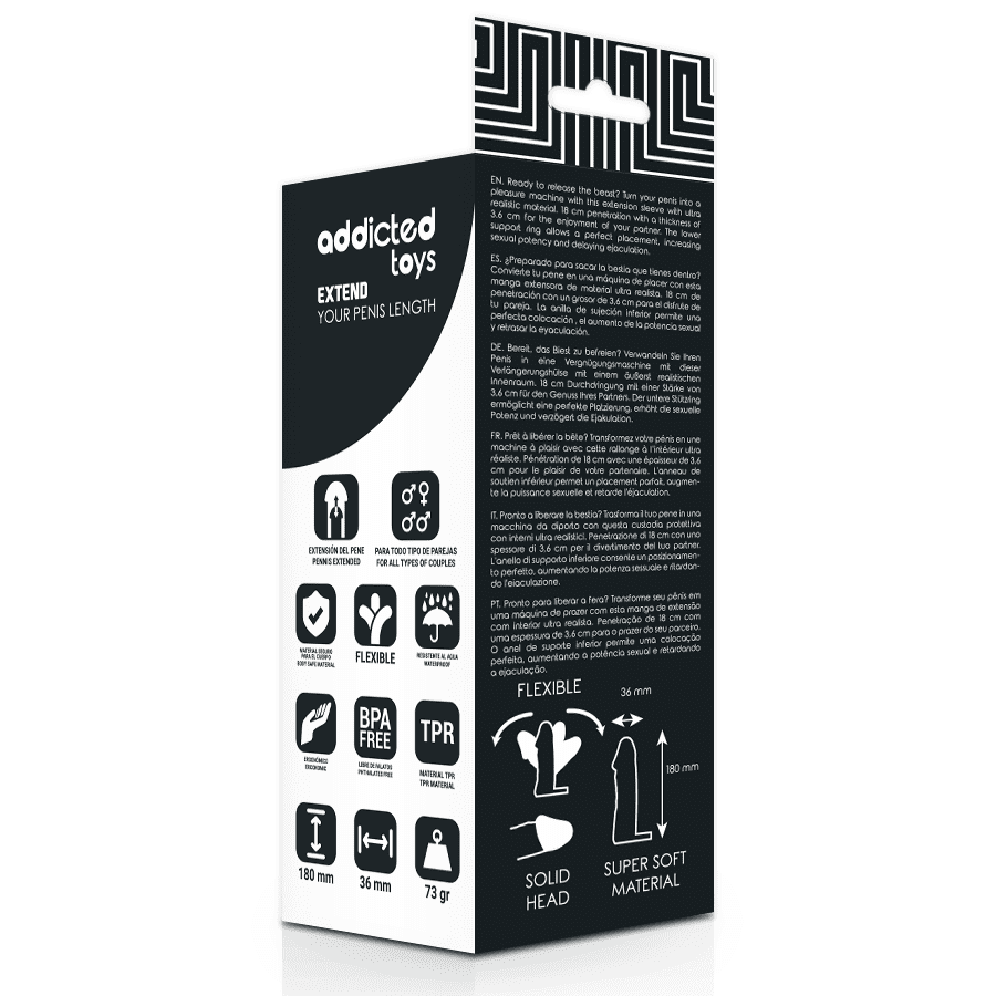 ESTENSORE FALLICO CAVO ADDICTED TOYS (18CM)