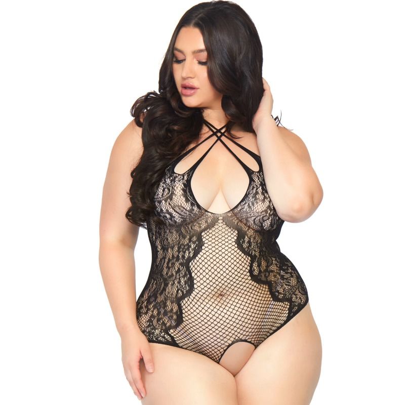 LEG AVENUE TEDDY CON APERTURA 1X-2X