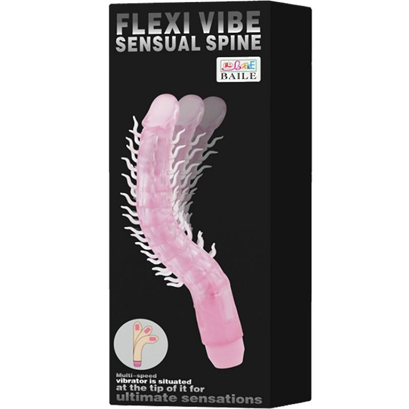 DILDO VIBRANTE FLEXI VIBE SENSUAL SPINE BENDABLE - LILLA 23.5 CM
