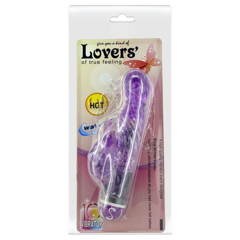 VIBRATORE MULTIVELOCITA CON STIMOLATORE COLORE LILLA