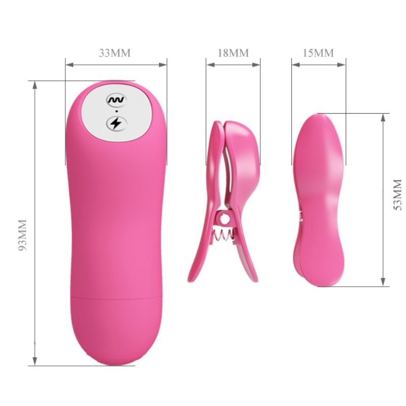 ROMANTIC WAVE PIZAS CON VIBRAZIONE Y ELECTROSHOCK FUCSIA