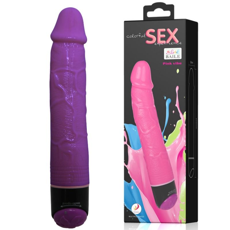 COLORFUL SEX VIBRATORE REALISTICO LILLA 23 CM
