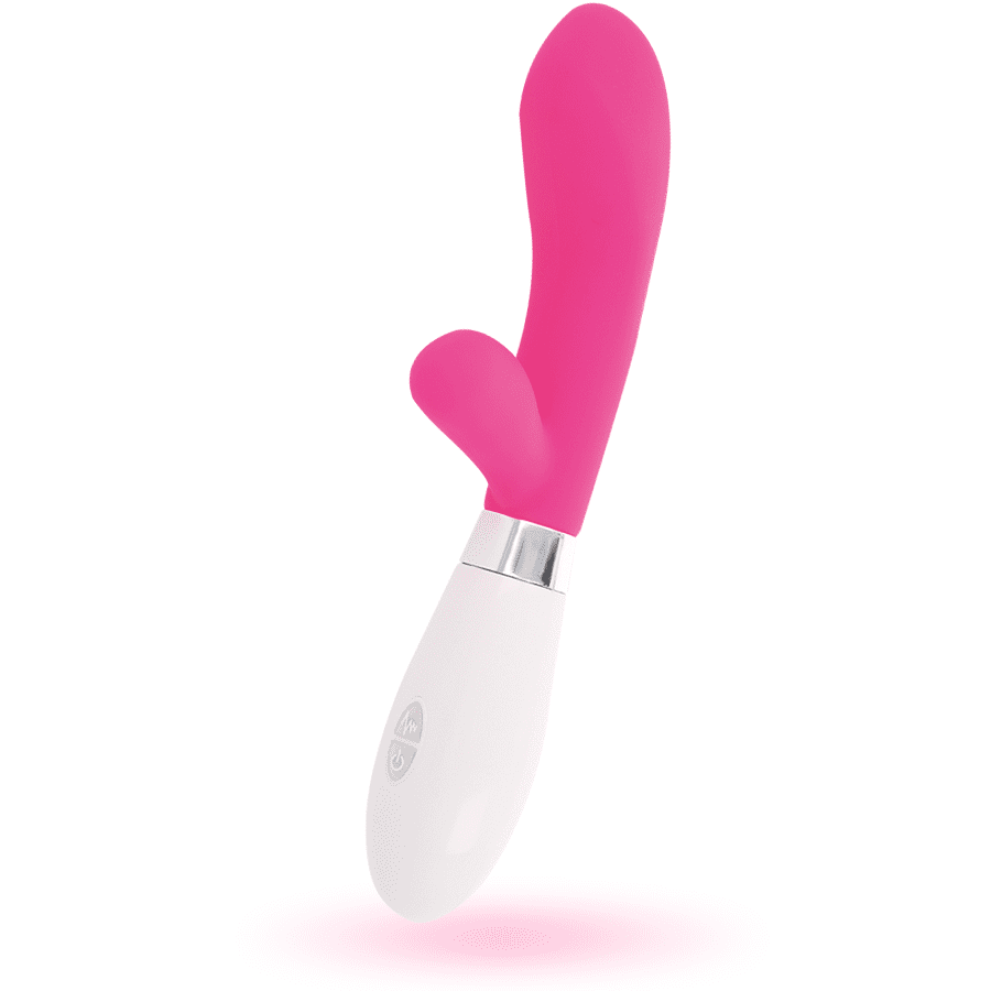 MASSAGGIATORE 10 FUNZIONI 2 MOTORI GLOSSY JACKSON RABBIT ROSA