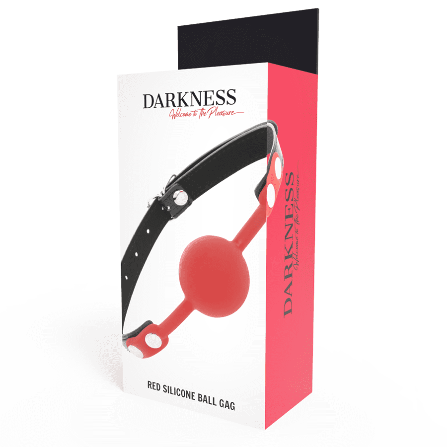 DARKNESS BALL IN SILICONE GAG ROSSO