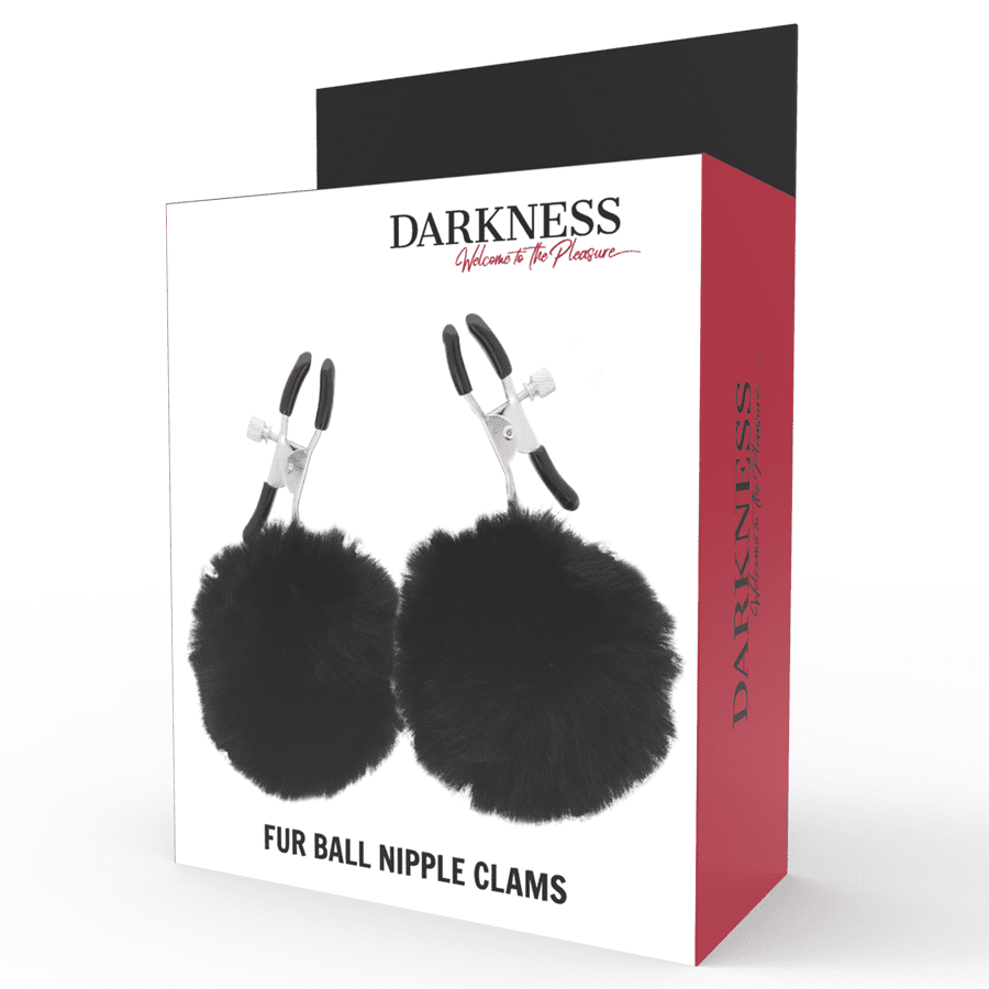 DARKNESS FUR BALL NIPPLE CLAMS