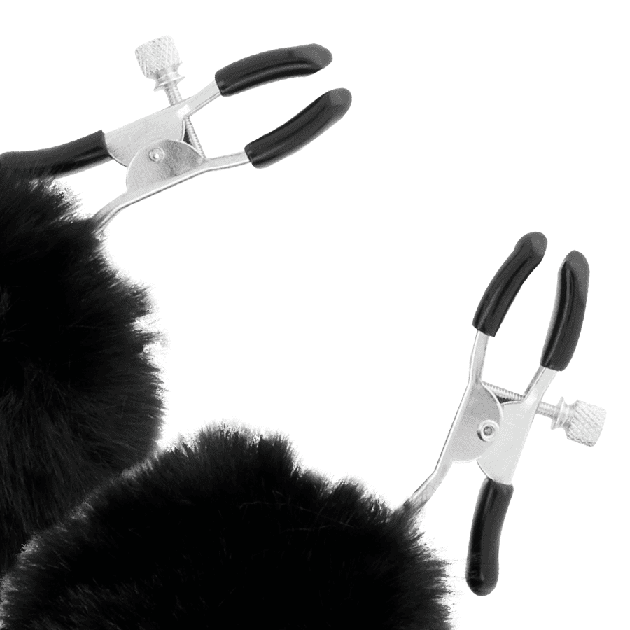 DARKNESS FUR BALL NIPPLE CLAMS
