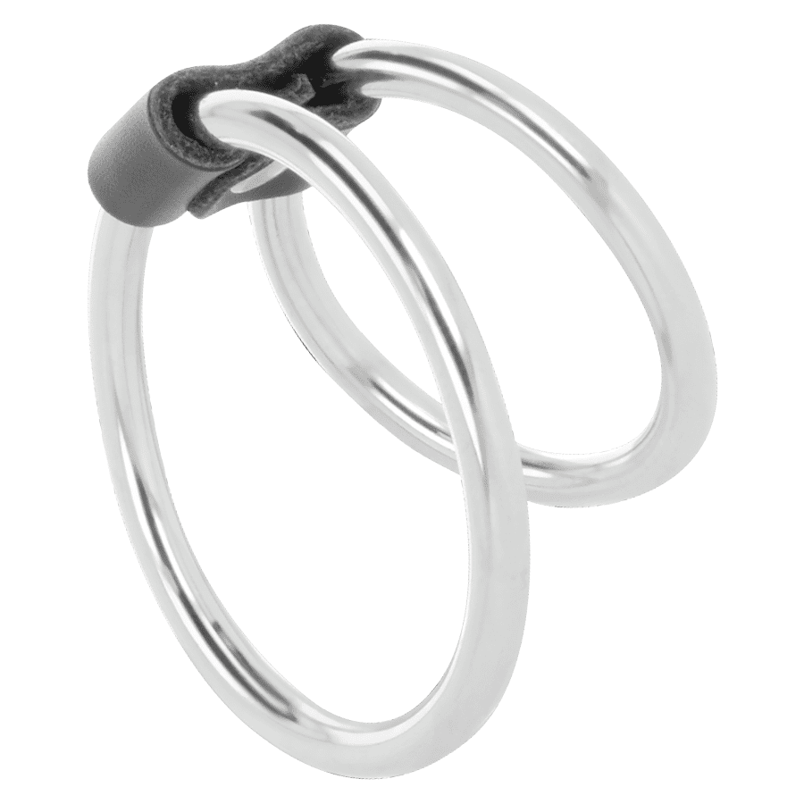 DOPPIO ANELLO FALLICO IN METALLO - DARKNESS