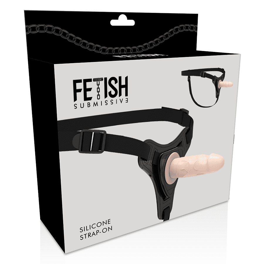 IMBRACATURA CON DILDO IN SILICONE FETISH SUBMISSIVE REALISTICO 12.5 CM