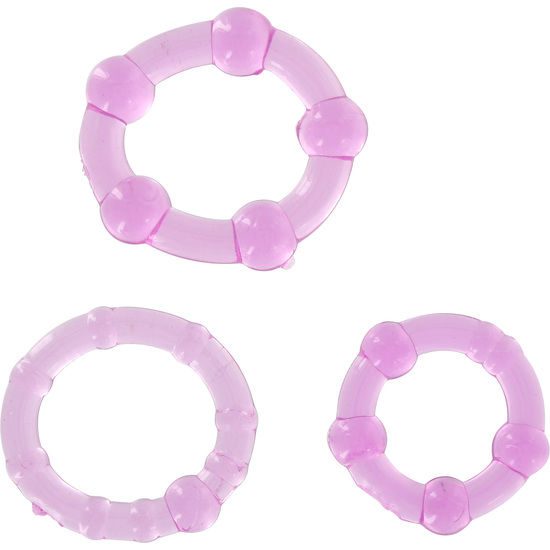 SET 3 ANELLI FALLICI SEVENCREATIONS - LILLA