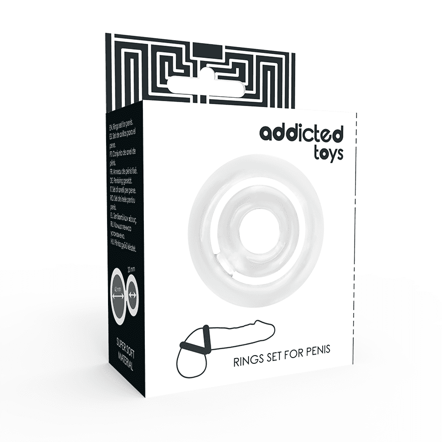 ANELLO PENE E TESTICOLI ADDICTED TOYS - TRASPARENTE