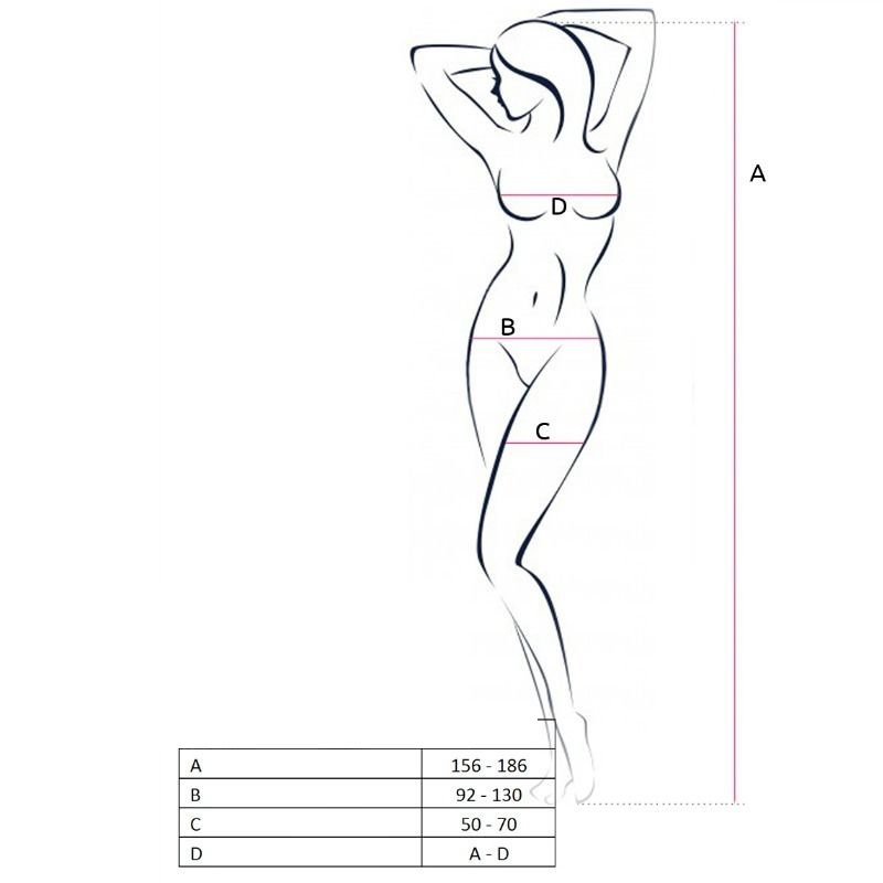 PASSION WOMAN BS049 BODYSTOCKING BIANCO TAGLIA UNICA